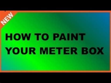 metal meter box paint